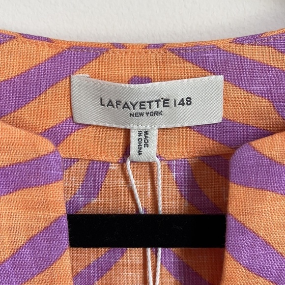 *NWT Lafayette 148 Hawley Linen Blouse - Picture 5 of 10